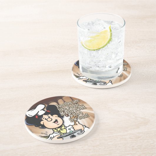 Familien sind wie Fudge Sandstein Untersetzer (Seite)