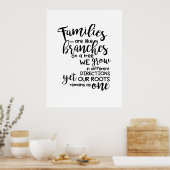 Familien sind wie Zweige auf einem Baum, den wir w Poster (Küche)