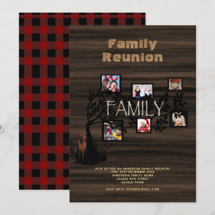 Familien-Stammbaum-Wiedersehens-Foto-Collage Rusti Einladung