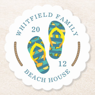 Familien-Strandhaus-Sommer-Sandalen mit individuel Untersetzer