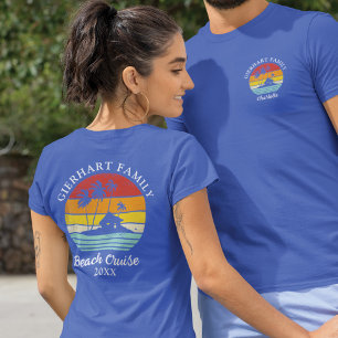 Familien-Strandkreuzfahrt-Wiedersehen Retro-Matchi T-Shirt
