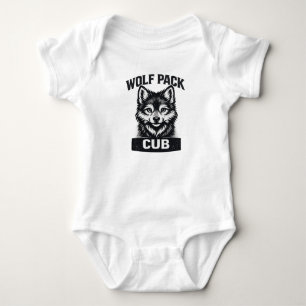Familien-T-Shirt für Welpen im Wolf-Rudel Einteile Baby Strampler