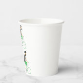 Familien-Tandem-Fahrradfahren Pappbecher (Links)