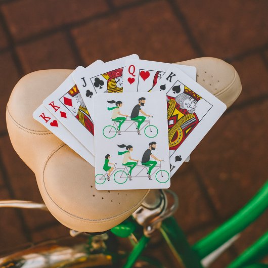 Familien-Tandemradfahren Spielkarten