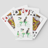 Familien-Tandemradfahren Spielkarten (Rückseite)