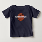 Familien-Team-Basketball-Shirt Baby T-shirt (Vorderseite)