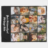 Familien-Text Moderner Individueller 16-Foto-Colla Fleecedecke (Vorderseite (Horizontal))