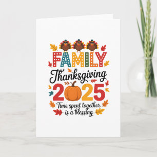 Familien Thanksgiving 2025 – Gemeinsam verbrachte  Karte