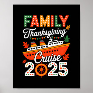 Familien Thanksgiving Kreuzfahrt 2025 Urlaubsreise Poster