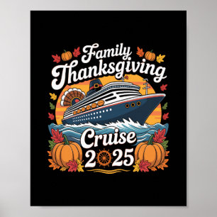 Familien Thanksgiving Kreuzfahrt 2025 Urlaubsreise Poster