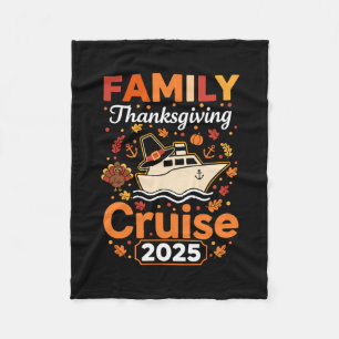 Familien Thanksgiving Kreuzfahrt Team 2025 passend Fleecedecke