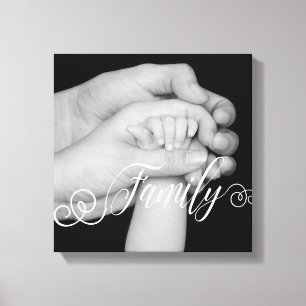 Familien-Typografie-Foto-Überlagerung Leinwanddruck