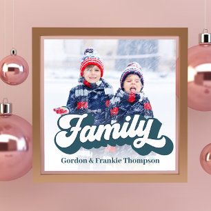 Familien-Typografie-Retro-Vorlage Fotodruck