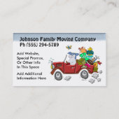 Familien-Umzugsunternehmen Visitenkarte (Rückseite)