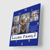 Familien-Wanduhr Quadratische Wanduhr (Winkel)