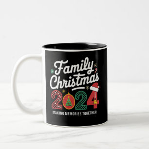Familien-Weihnachten 2024 passendes Outfit Xmas-Sq Zweifarbige Tasse