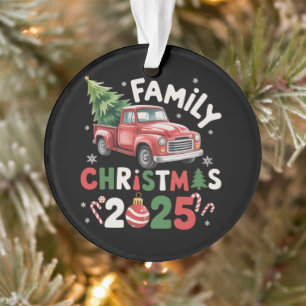 Familien-Weihnachten 2025 Crew-Gruppe passende Fam Ornament