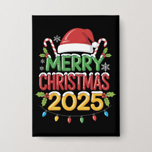 Familien-Weihnachten 2025 Crew-Gruppen-Matching-Fa Button