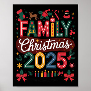 Familien-Weihnachten 2025 Squad Santa-Elf Weihnach Poster