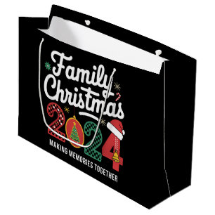 Familien-Weihnachts-Outfit 2024 passendes Xmas-Squ Große Geschenktüte