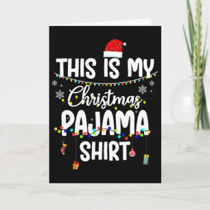 Familien-Weihnachts-Pyjama-Shirt Lustiges Xmas Pjs Karte