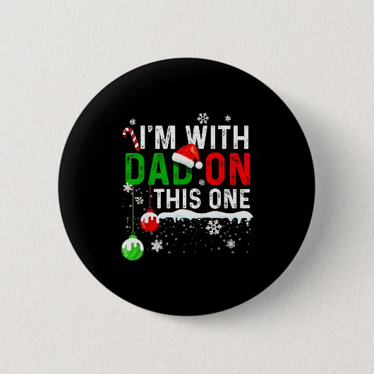 Familien-Weihnachts-Pyjamas passend ich bin mit Pa Button (Vorderseite)