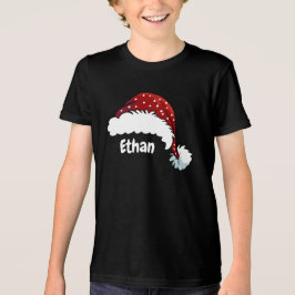 Familien-Weihnachts-Santa-Hut mit individuellem Na Tri-Blend Shirt