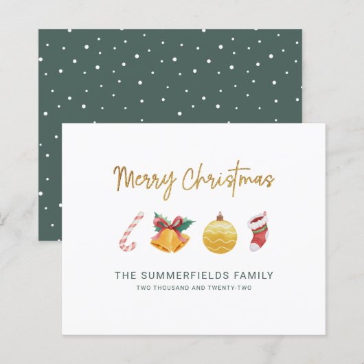 Familien-Weihnachts-Spaß-Feiertags-Karte (Vorne/Hinten)