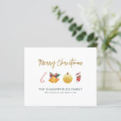 Familien-Weihnachts-Spaß-Feiertags-Karte (Stehend Vorderseite)