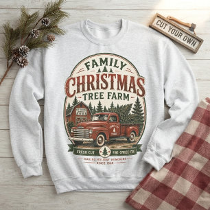 Familien-Weihnachtsbaum-Farm Sweatshirt