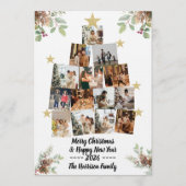 Familien-Weihnachtsbaum-Foto-Karten-Collage Einladung (Vorderseite)