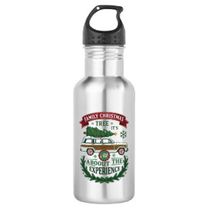 Familien-Weihnachtsbaum-Station-Wagen-Kiefer-Kranz Edelstahlflasche