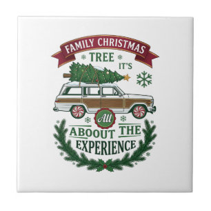 Familien-Weihnachtsbaum-Station-Wagen-Kiefer-Kranz Fliese