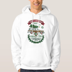 Familien-Weihnachtsbaum-Station-Wagen-Kiefer-Kranz Hoodie