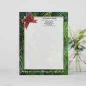 Familien-Weihnachtsbuchstabe, personalisierter Briefbogen (Stehend Vorderseite)