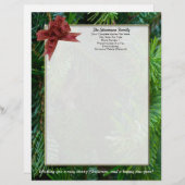 Familien-Weihnachtsbuchstabe, personalisierter Briefbogen (Vorne/Hinten)