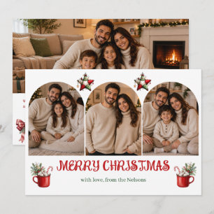 Familien-Weihnachtsfoto-Karte   Festtagsgruß Feiertagskarte