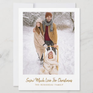 Familien-Weihnachtsfoto Schnee Feiertagskarte