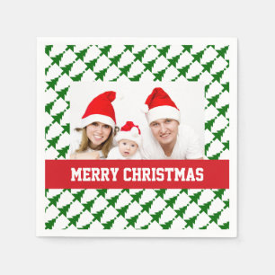 Familien-WeihnachtsFoto-Servietten-Papier Serviette