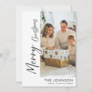 Familien-Weihnachtsfotokarte | Personalisiert Feiertagskarte
