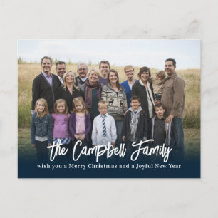 Familien-Weihnachtskarte Foto Feiertags-Postkarte Feiertagspostkarte