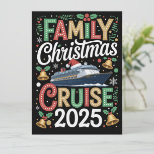 Familien-Weihnachtskreuzfahrt 2025 passende Weihna Feiertagskarte
