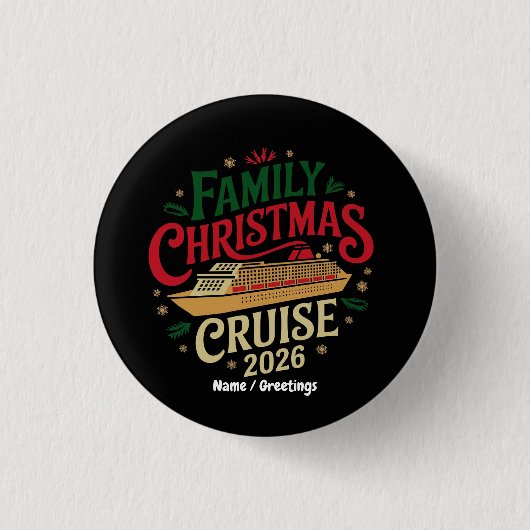 Familien-Weihnachtskreuzfahrt-Feierreise Button (Vorderseite)