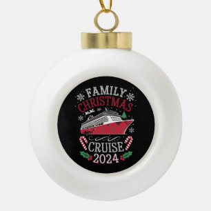 Familien-Weihnachtskreuzfahrt-Truppe 2024 Passende Keramik Kugel-Ornament