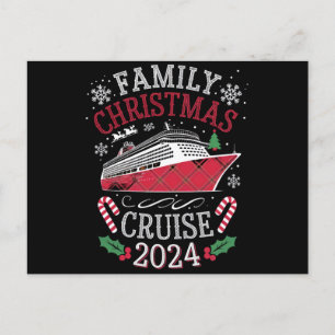 Familien-Weihnachtskreuzfahrt-Truppe 2024 passende Postkarte