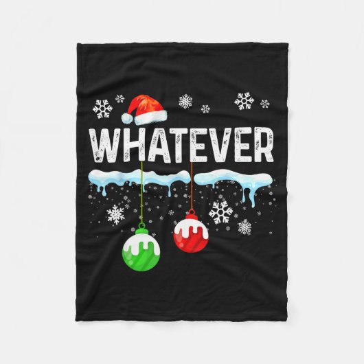 Familien-Weihnachtspyjamas passend Was auch immer Fleecedecke (Vorderseite)