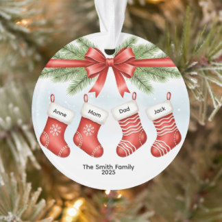 Familien-Weihnachtsschmuck - Strümpfe - Hängend Ornament