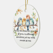 Familien wie Äste auf einem Sprichwort Keramik Ornament (Links)