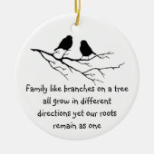Familien wie Äste auf einem Sprichwort Keramikornament (Vorne)