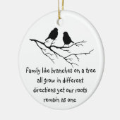 Familien wie Äste auf einem Sprichwort Keramikornament (Links)